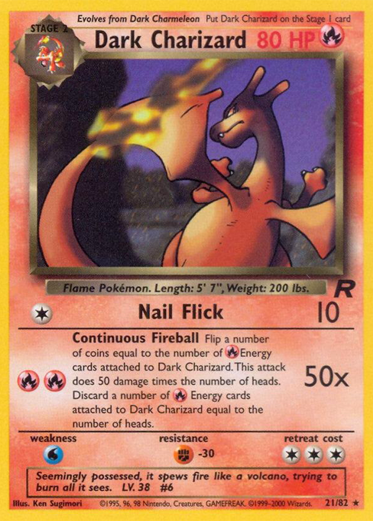 Charizard - TR 21/82 - Rare UNLIMITED