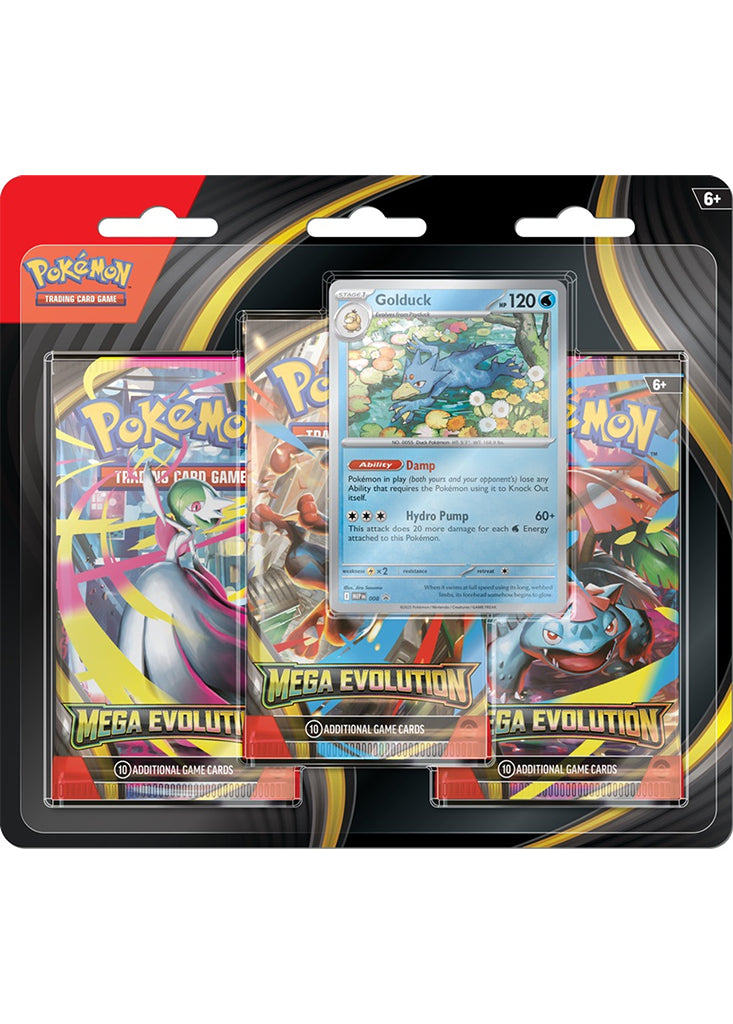 Mega Evolution 3 Pack Blister Golduck