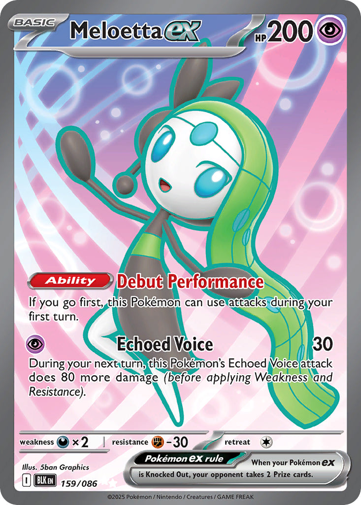 Meloetta Ex - BLK 159/086 - Ultra Rare