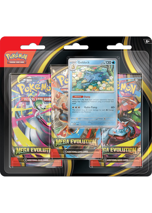 Mega Evolution 3 Pack Blister Golduck