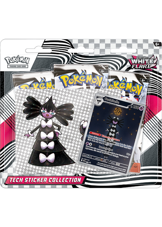 White Flare Tech Sticker Collection - Gothitelle