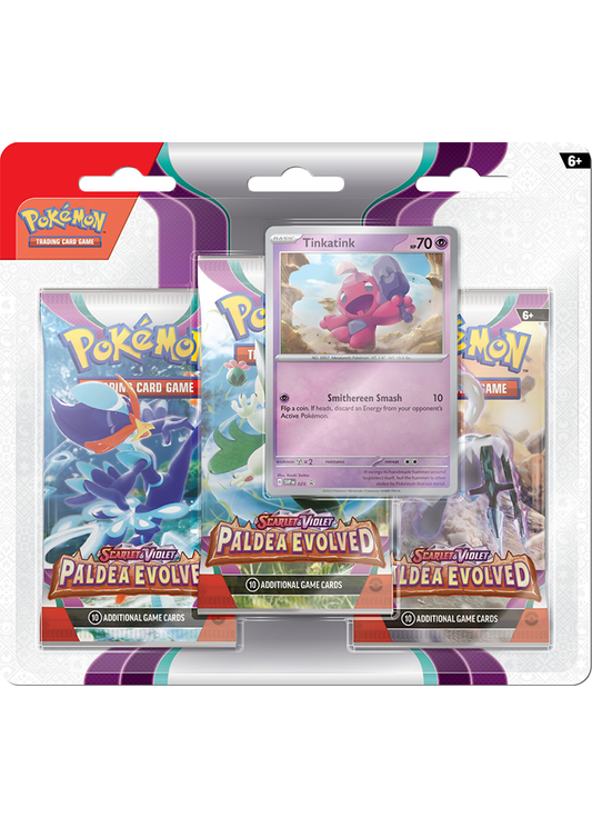 Paldea Evolved 3 Pack Blister Tinkatink
